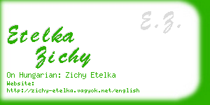 etelka zichy business card